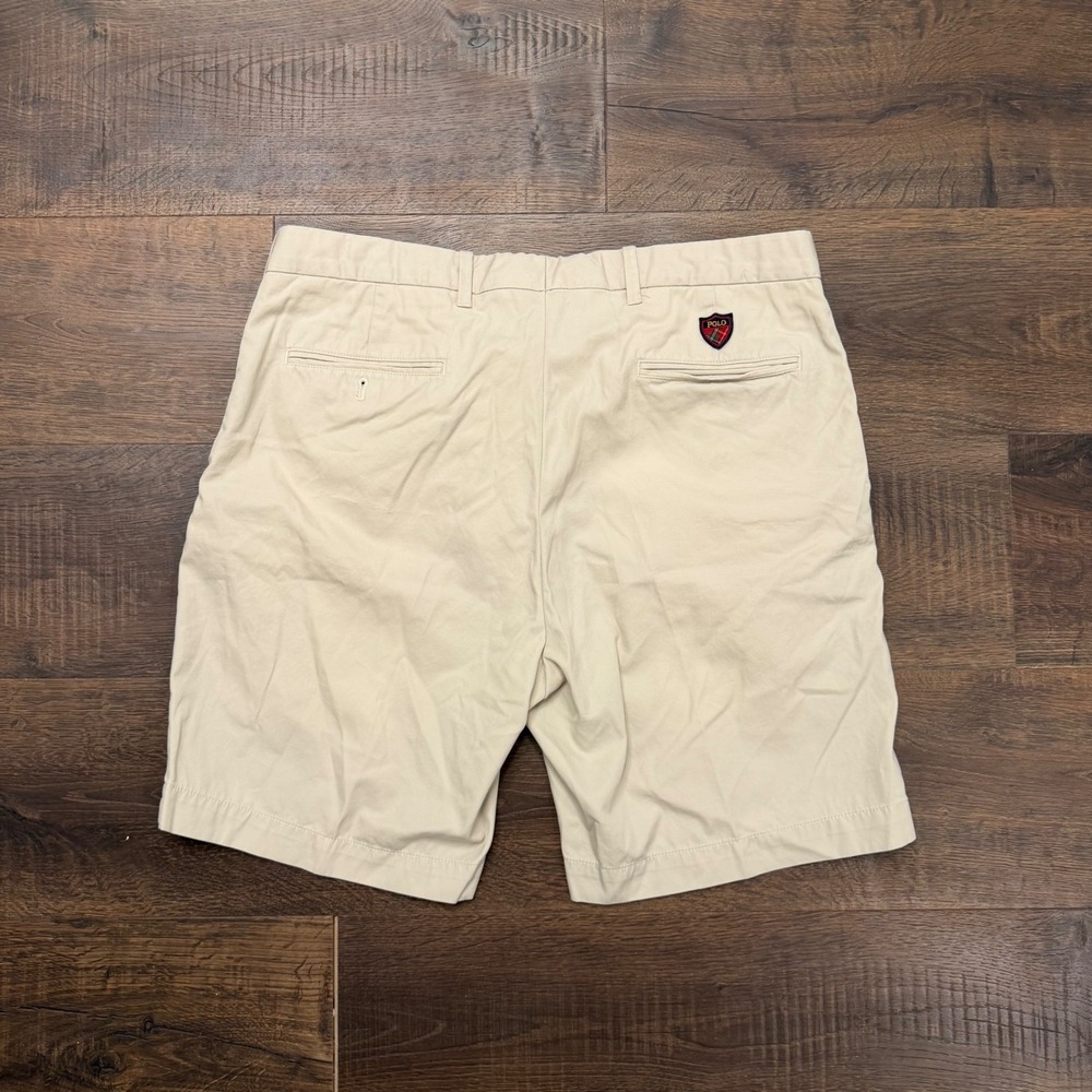 Polo Golf Ralph Lauren Mens 36 Khaki Chino Shorts Tan Preppy Cotton Twill - Picture 4 of 4